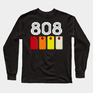 808 Drum Machine Pixel Grid Design - Music Fan Long Sleeve T-Shirt